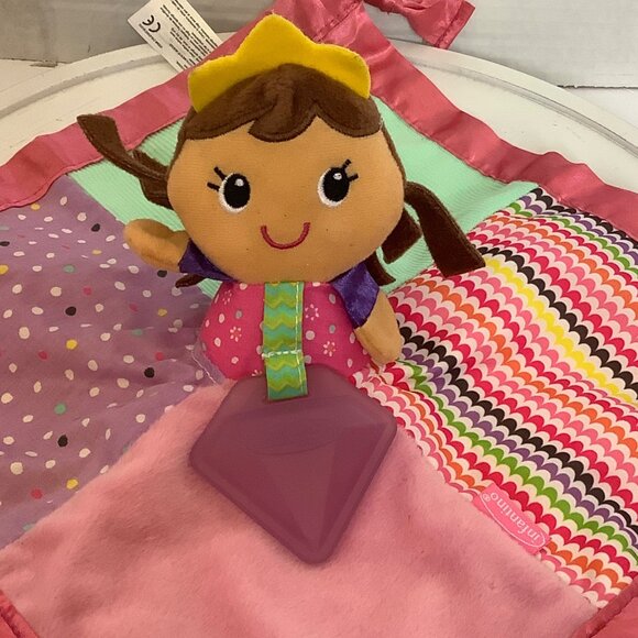 Infantino Princess 12x12 Lovey Security Blanket Teether Soft Plush Doll Baby Toy - Picture 5 of 8